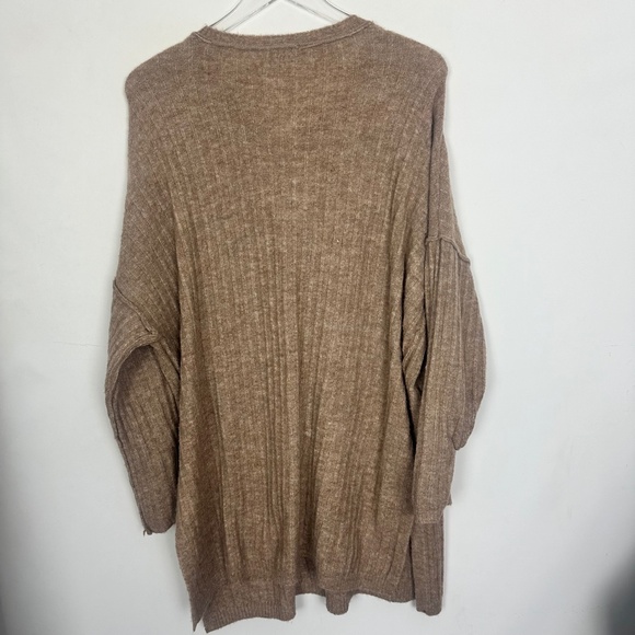 Free People Around The Clock Pullover in Oatmeal Brown Small - Picture 4 of 10